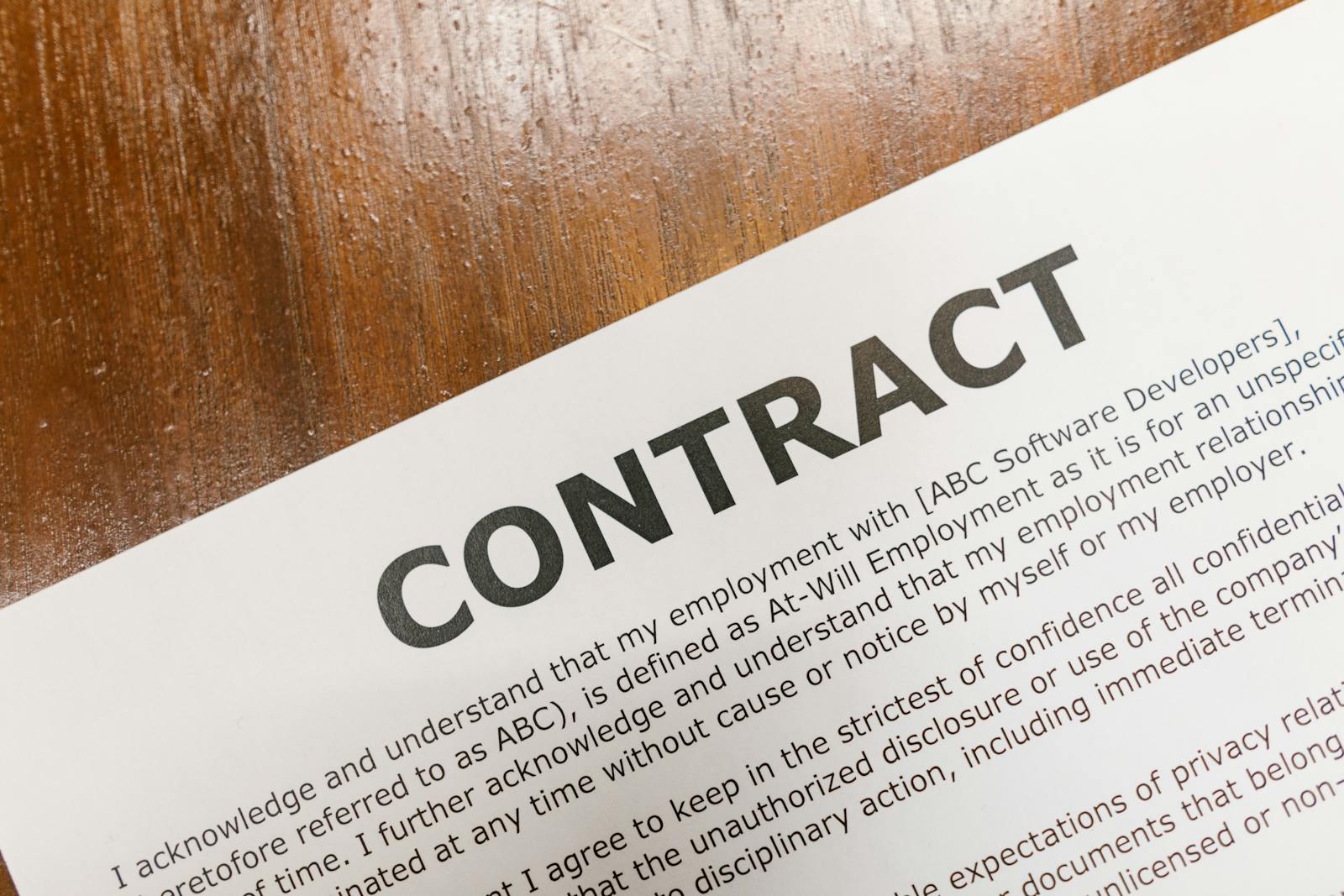 rupture abusive de contrat