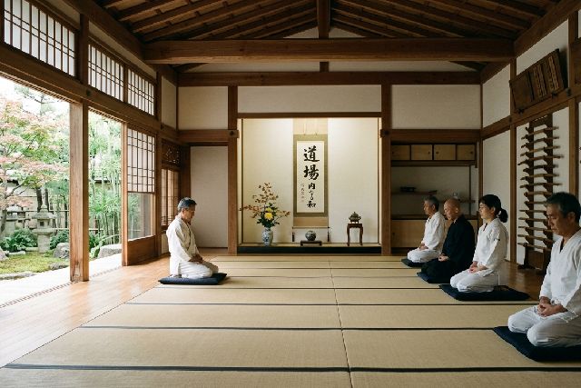 Méditation en dojo